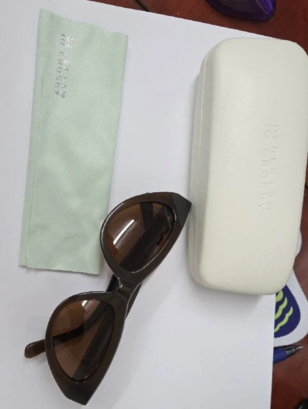 Derek Lam Brown Cat-Eye Sunglasses
